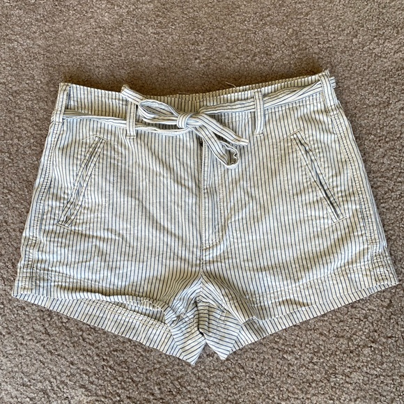 American Eagle Striped Paper Bag Shorts - Picture 1 of 8